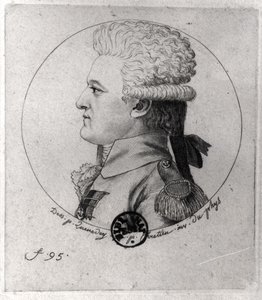 Portræt af Pierre Charles de Villeneuve (1763-1806), graveret af Gilles Louis Chretien (1754-1811)
